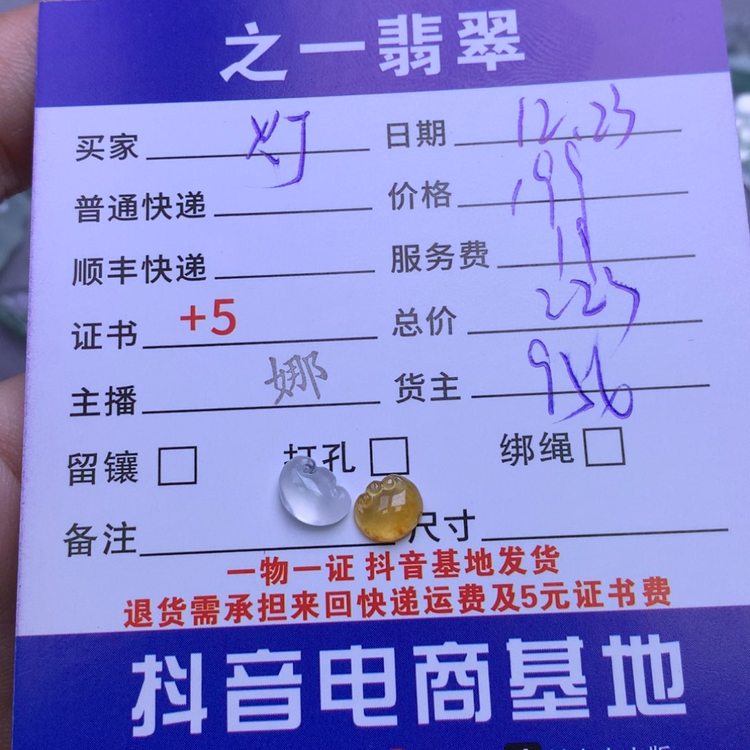 颈饰未镶嵌翡翠灯**璨