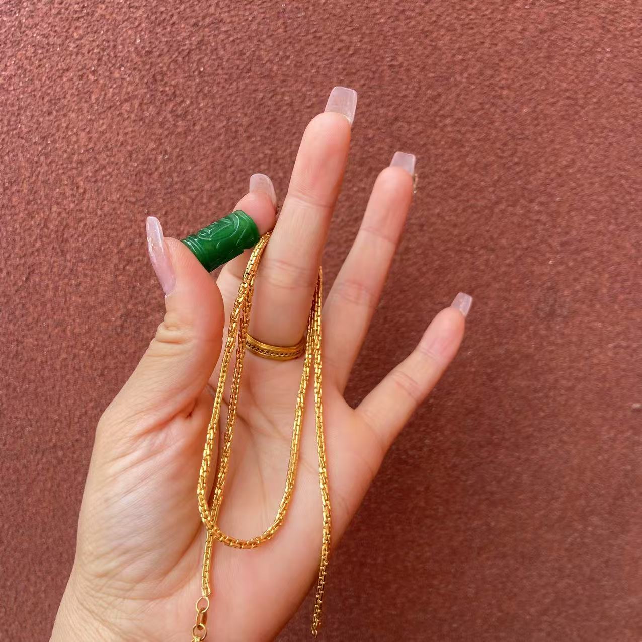 238-精工方形扣项链