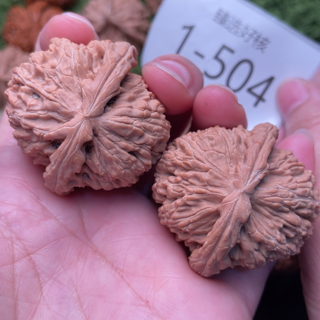 文玩核桃把件精白42