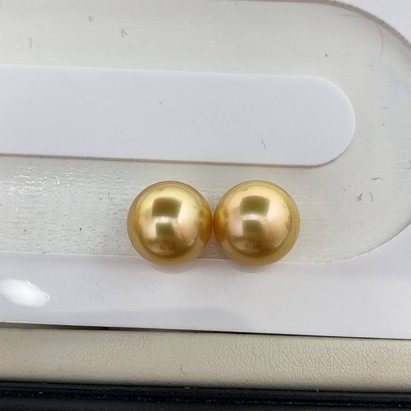 【闪购商品】海水珍珠裸珠小*瓶金珠裸珠11.6-11.7m珍