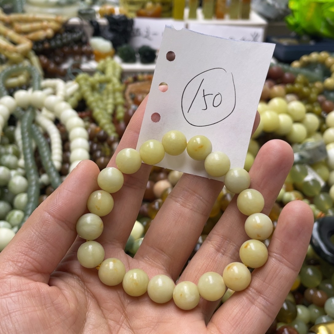 蛇纹石玉手链未镶嵌