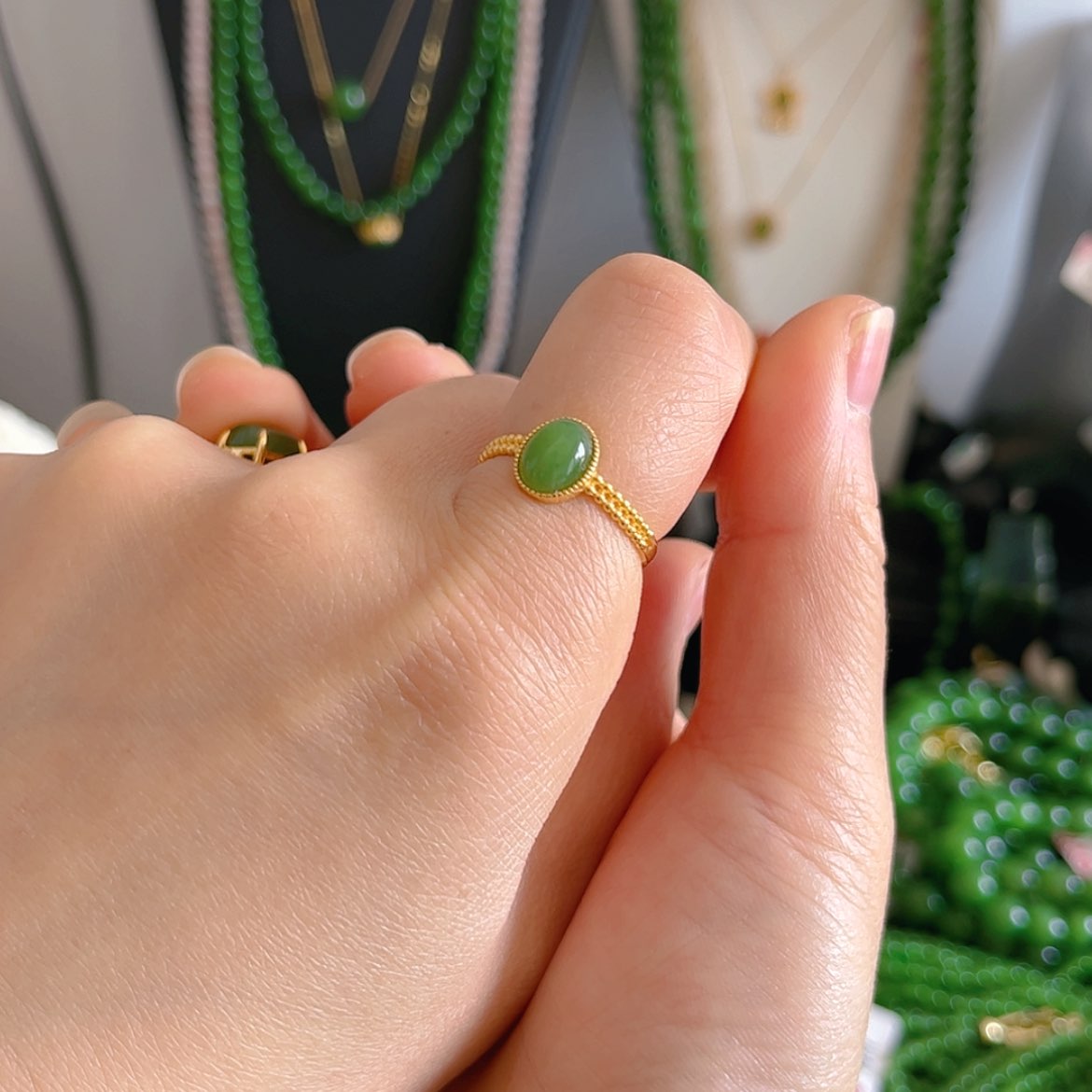 【闪购商品】和田玉银S925镶嵌颈饰