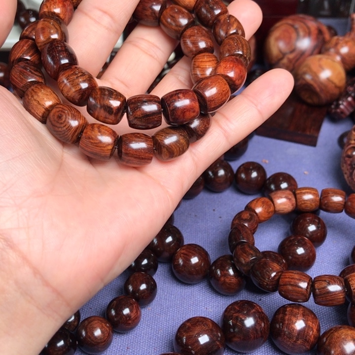 景***林黄花梨/降香黄檀手串/手链老料水波