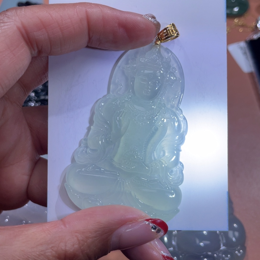 翡翠颈饰18K金镶嵌承*翡翠