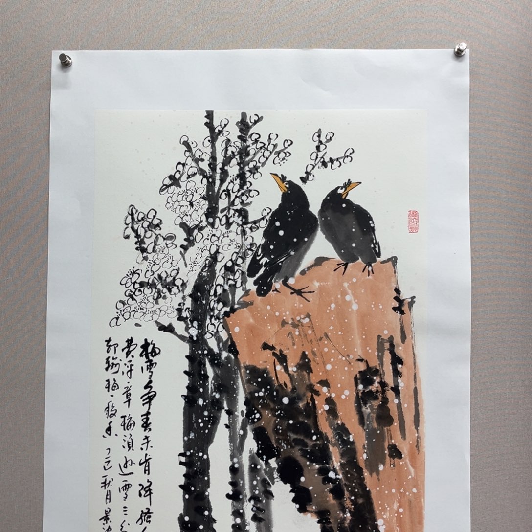 国画艺术家真人手绘