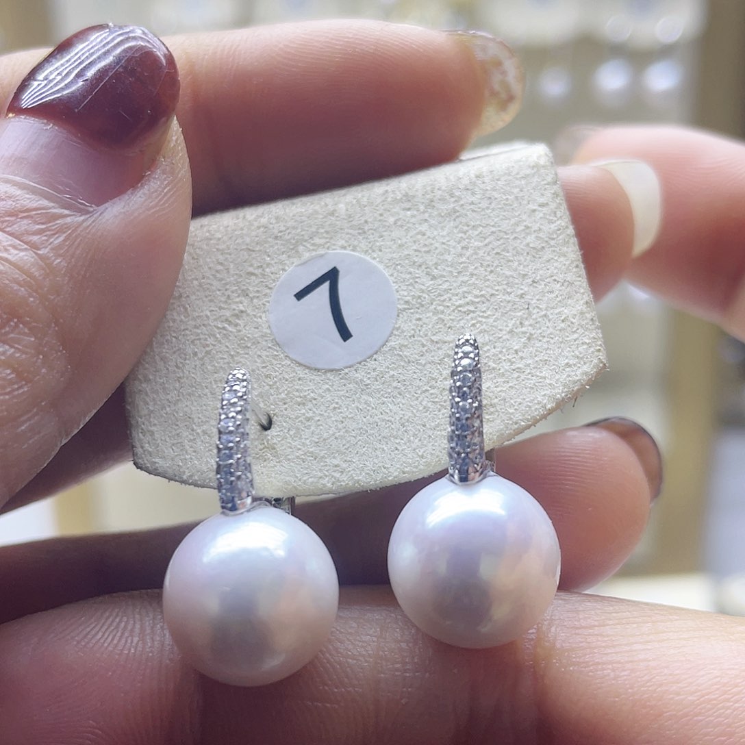 淡水珍珠耳饰银S925镶嵌