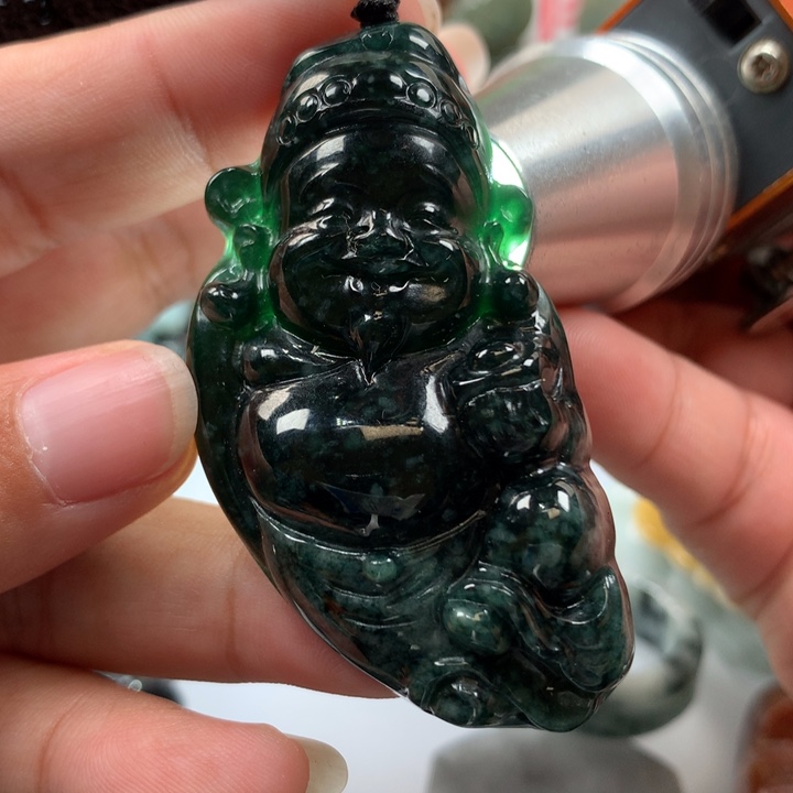 翡翠颈饰未镶嵌保真天然A货翡翠