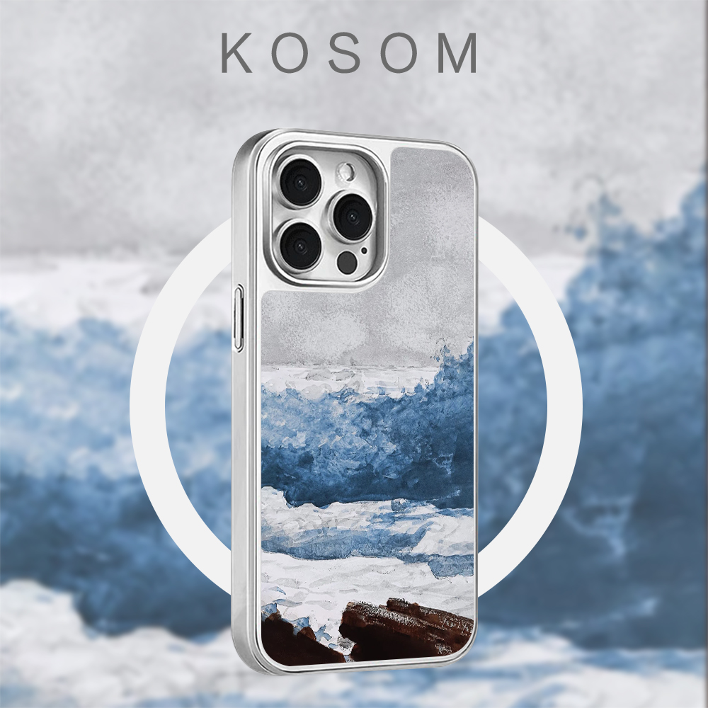 薄云冰川磨砂磁吸电镀壳苹果16promax/15小众高级防摔14pro