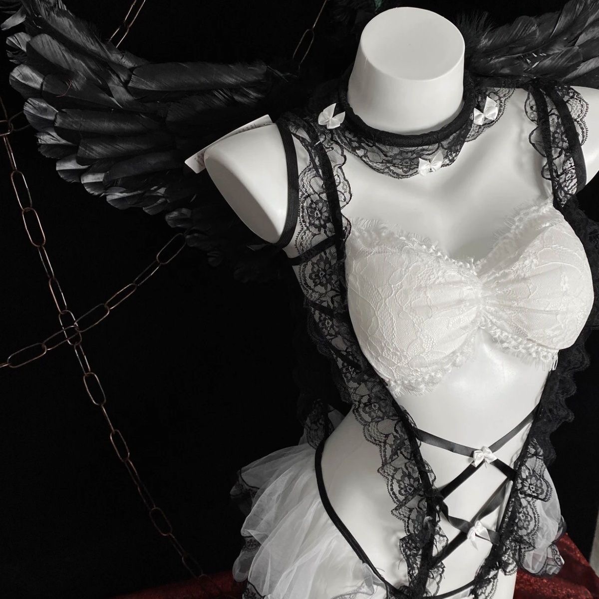 80-130斤白色黑色新款蕾丝吊带女装连衣裙性感修身A14