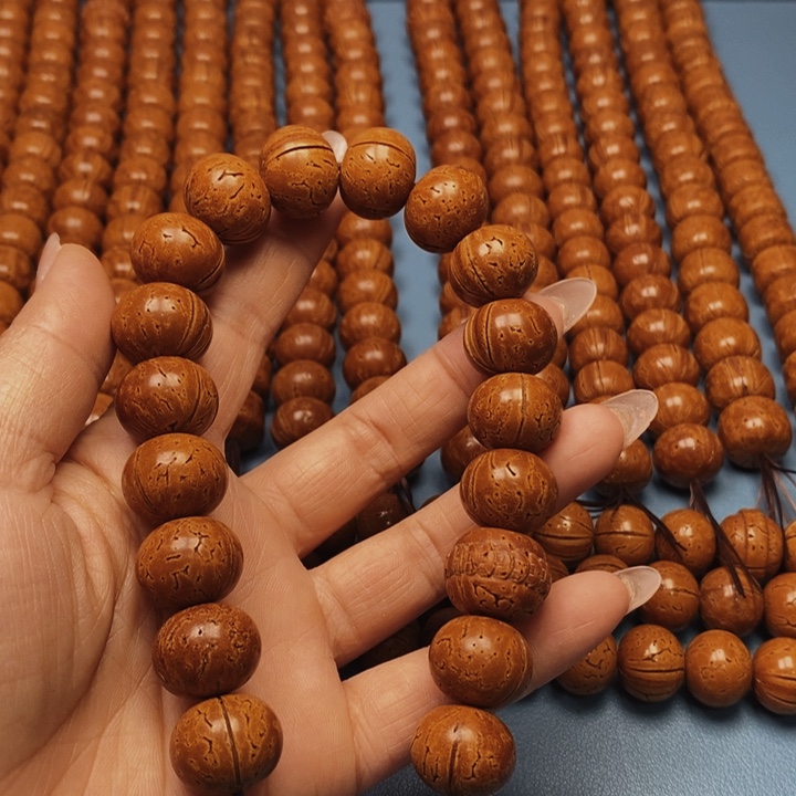 桃核手串苹果17花皮色差15颗