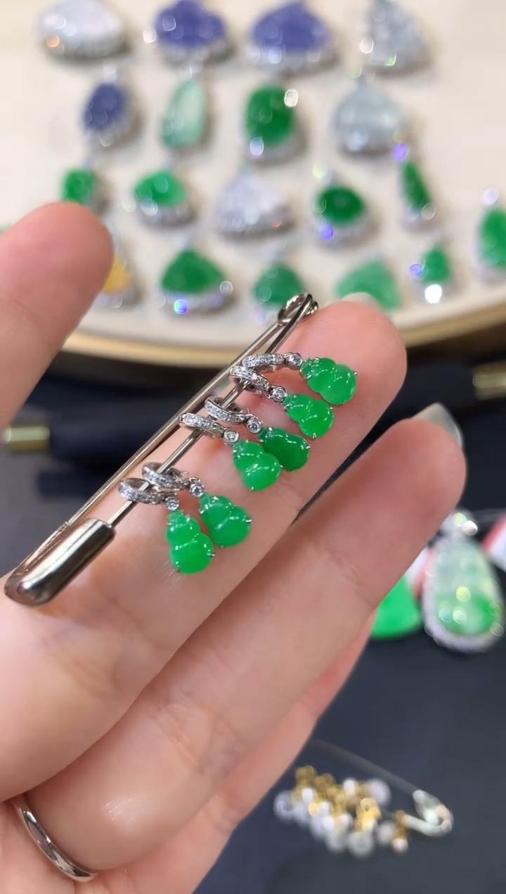 【小袁甄选】翡翠葫芦吊坠(不含链)-18K金-多样性发其一LF02|CXQ21