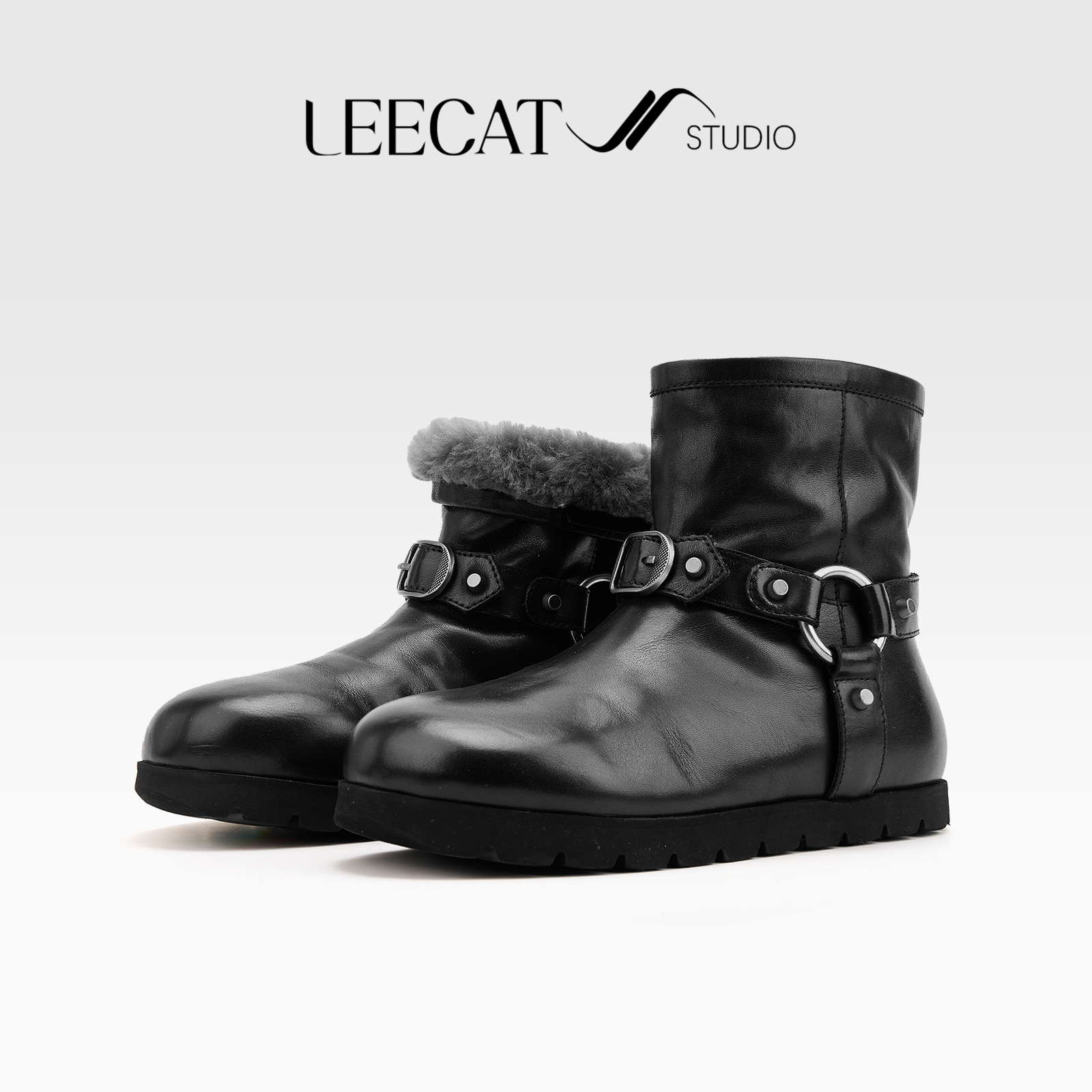 LeeCat Studio | 2025冬季新款加绒保暖防滑瘦瘦雪地靴LES25D0516