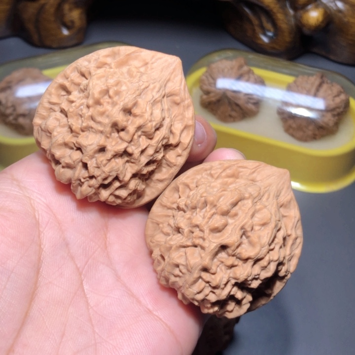 文玩核桃把件48官帽