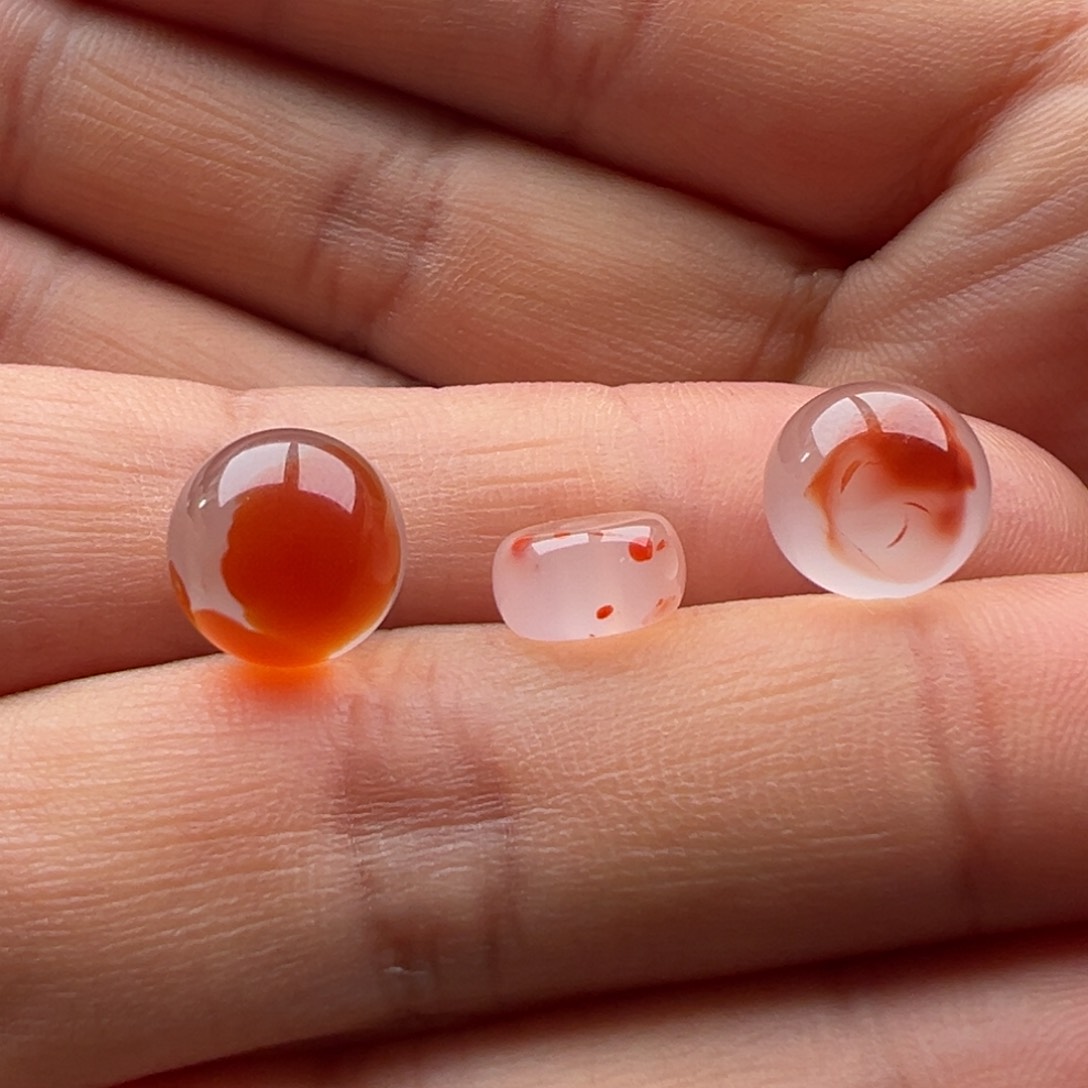 南红玛瑙 圆珠10.8未镶嵌浮*