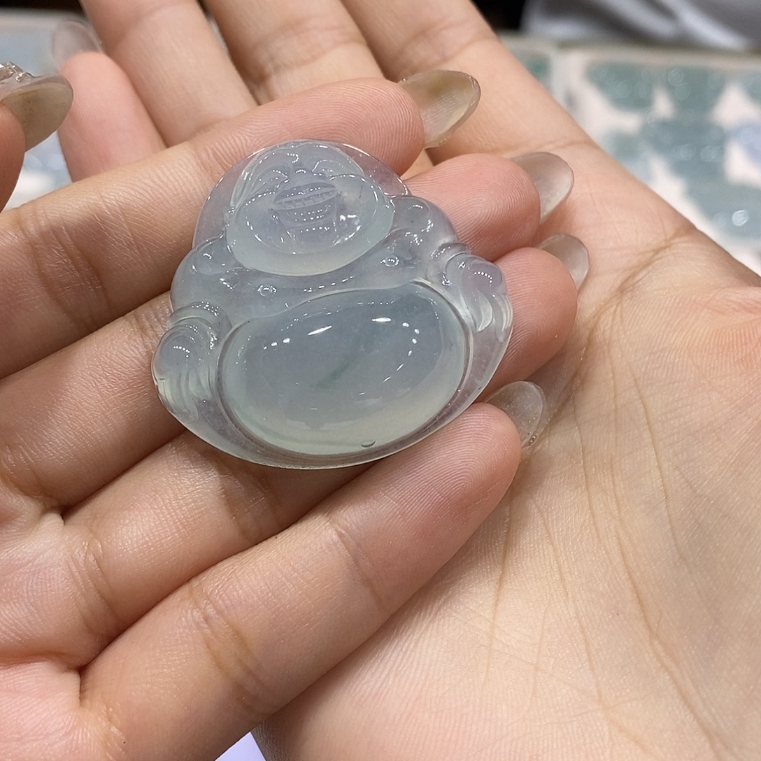 定制翡翠未镶嵌大肚佛