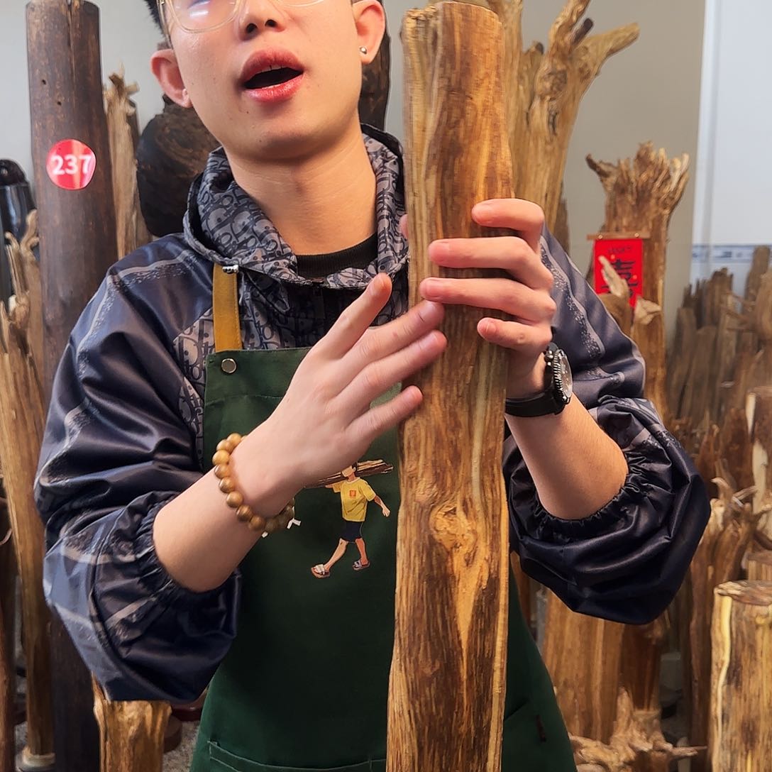 沉香摆件天然沉香原木摆件➕底座