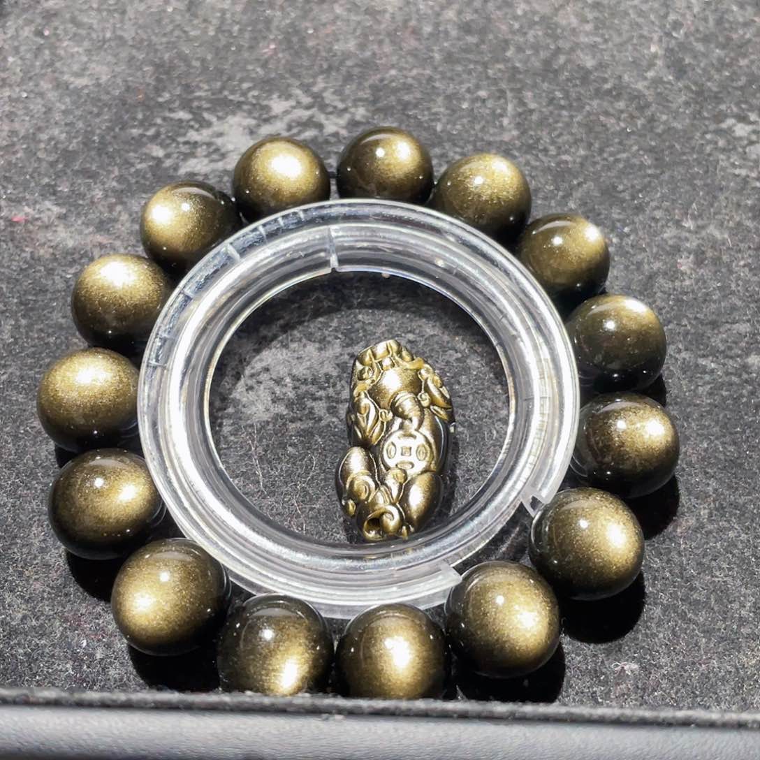 黑曜岩手链未镶嵌北**子