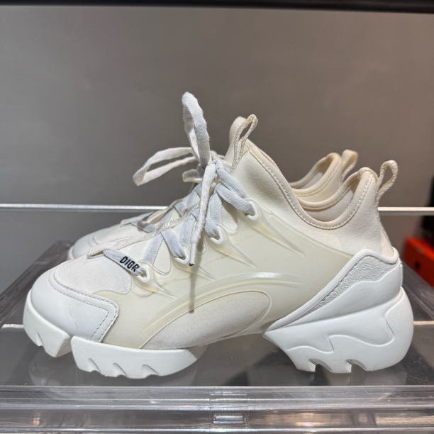95新 DIOR/迪奥 35码 无盒 D-Connect 休闲鞋 白透明