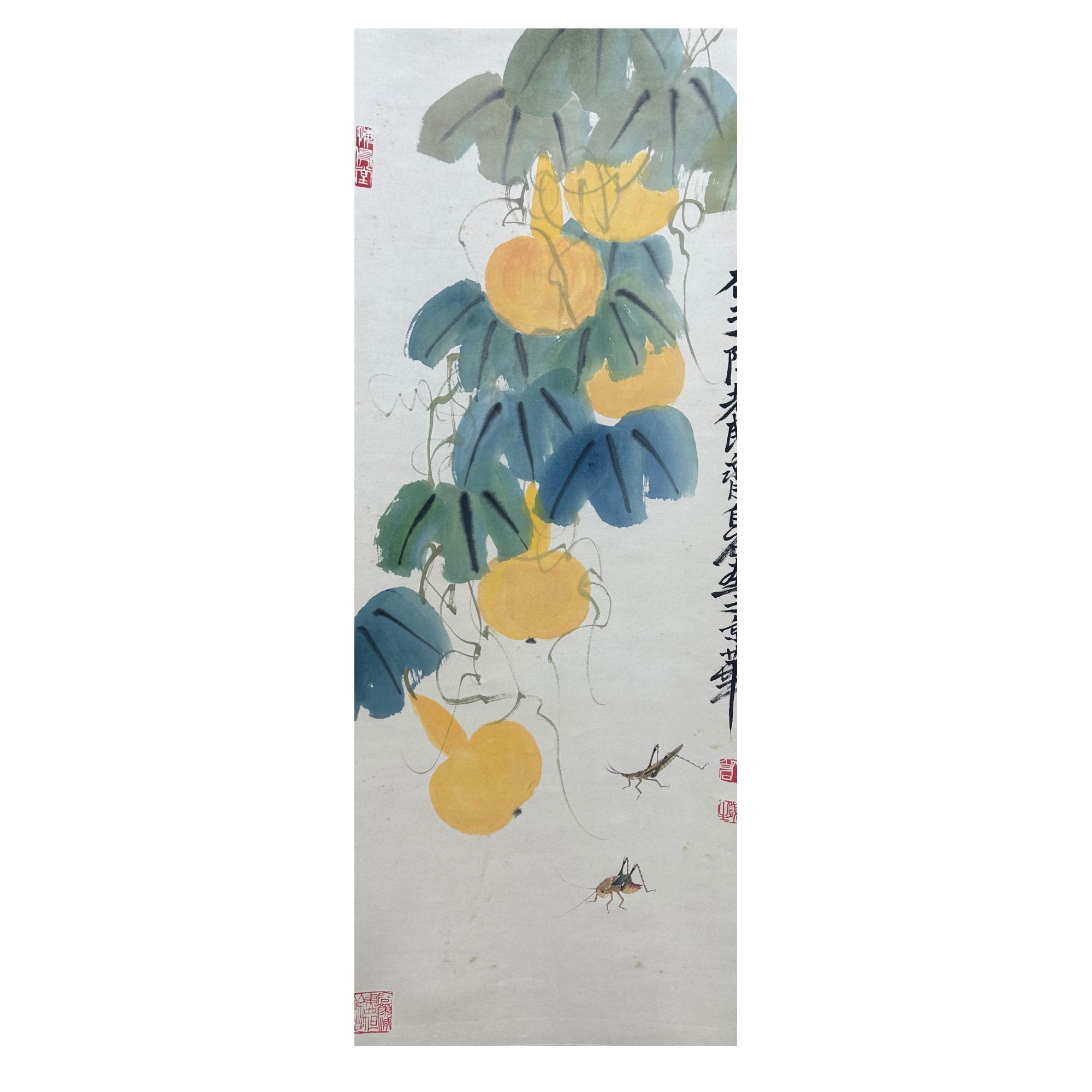 魏 花鸟立轴96x50