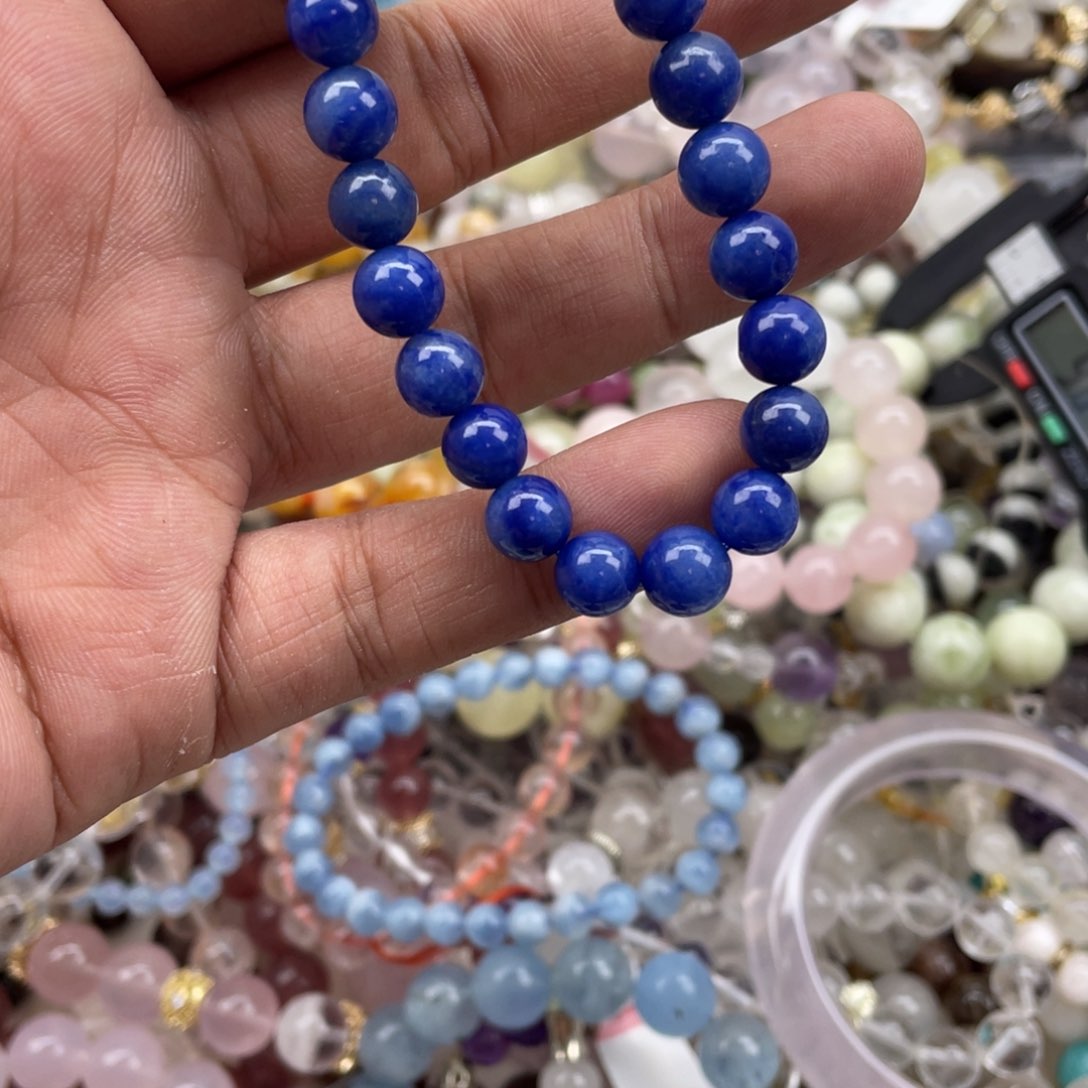 银S925镶嵌手链烟晶