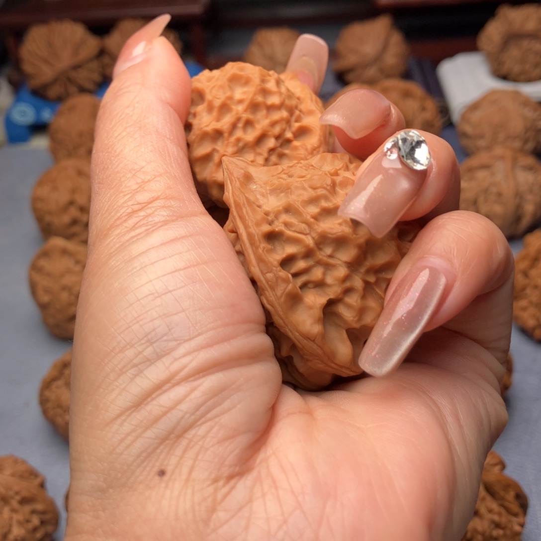 文玩核桃把件野生角蛙40