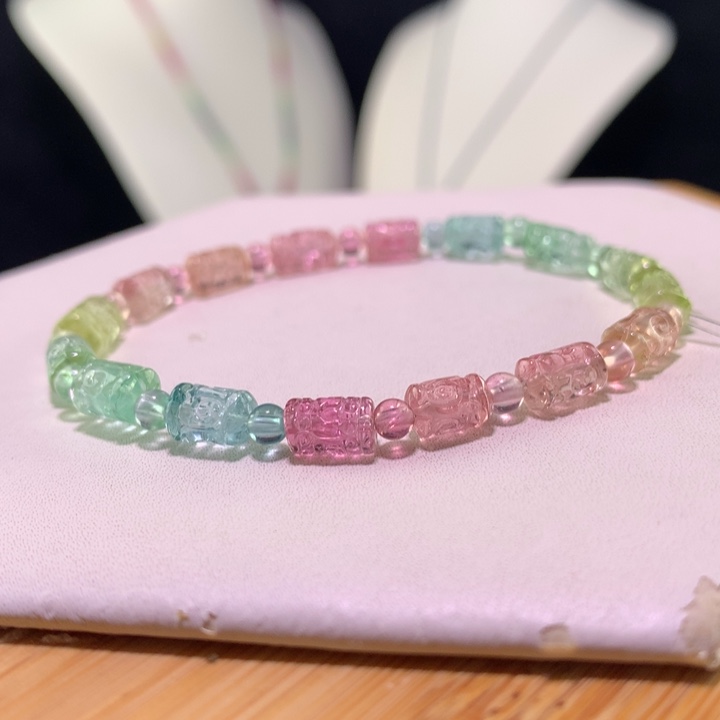 双色碧玺手链未镶嵌