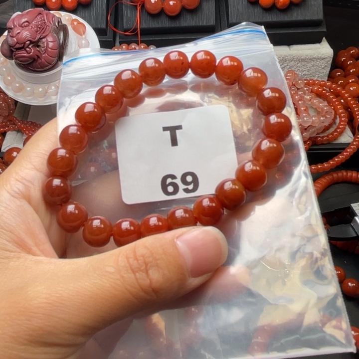 南红玛瑙未镶嵌多样性发货默认微瑕称重9mm