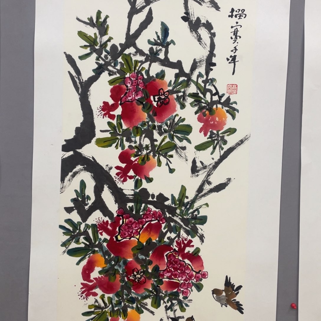 国画艺术家真人手绘