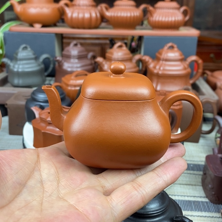 紫砂茶壶四方君德150cc原矿赵庄原矿朱泥特价