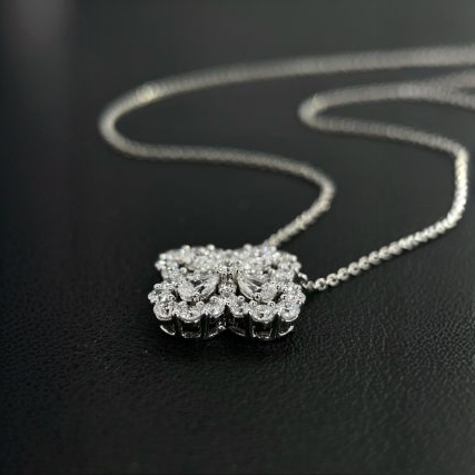 【合成/培育】18K金培育钻石项链