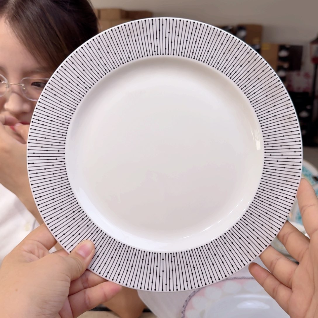 骨瓷10英寸平盘25cm一个大盘