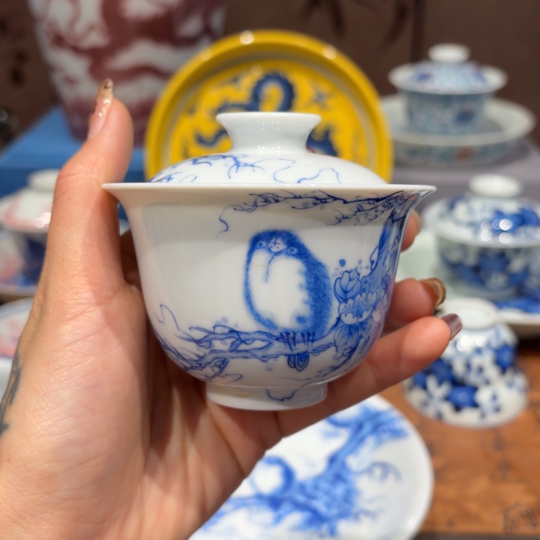 瓷片手工手绘陶瓷茶具