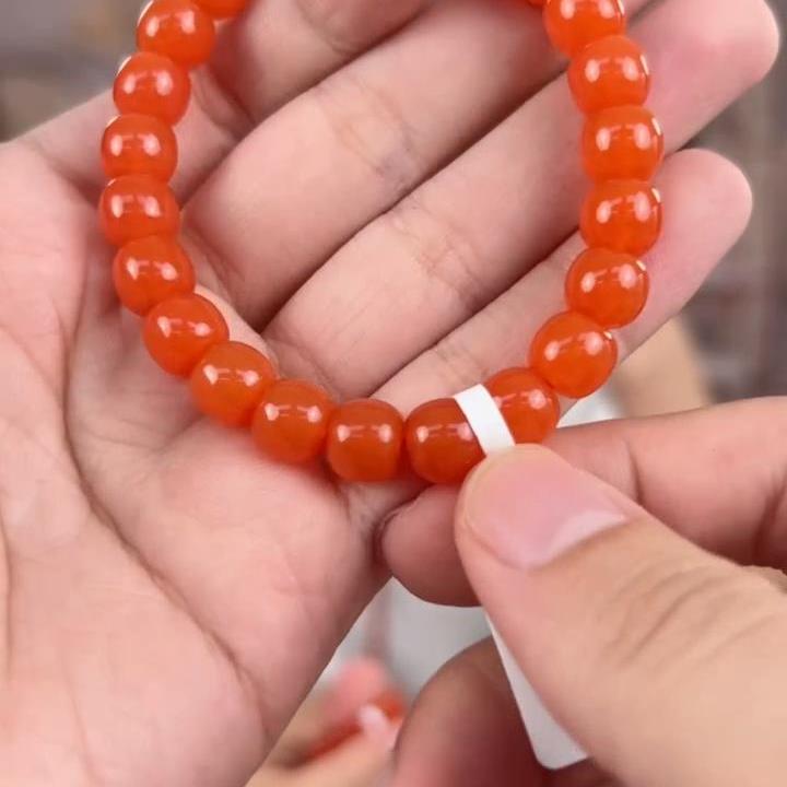 【送福珠宝】保山滴水洞老矿料《顶》（玉化）老型单圈8mm+@t08247@