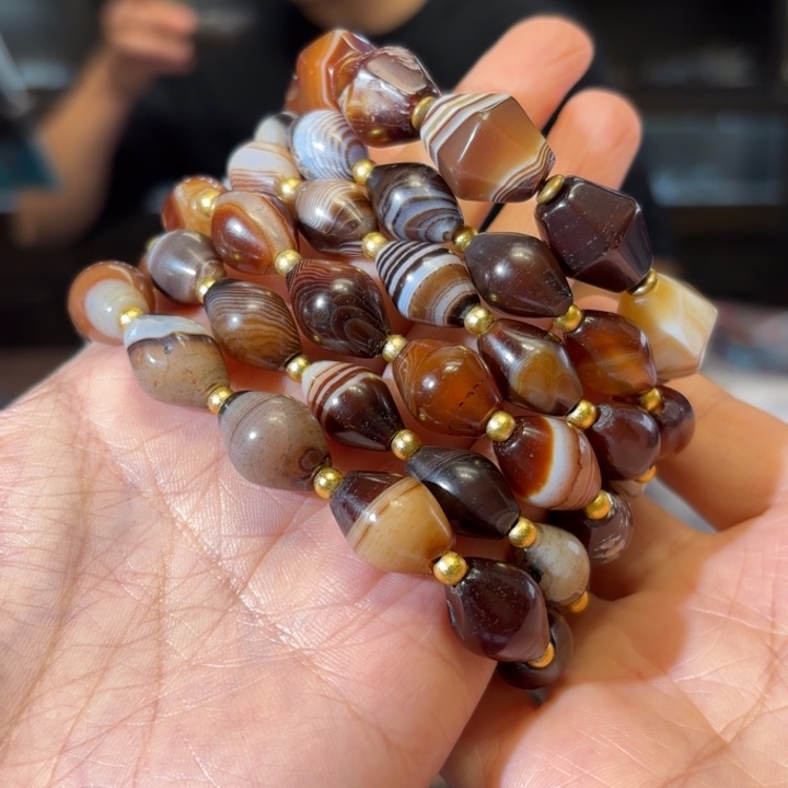 风***你玛瑙/玉髓未镶嵌颈饰