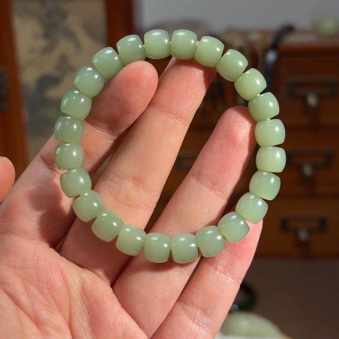 和田玉手串未镶嵌?***秋