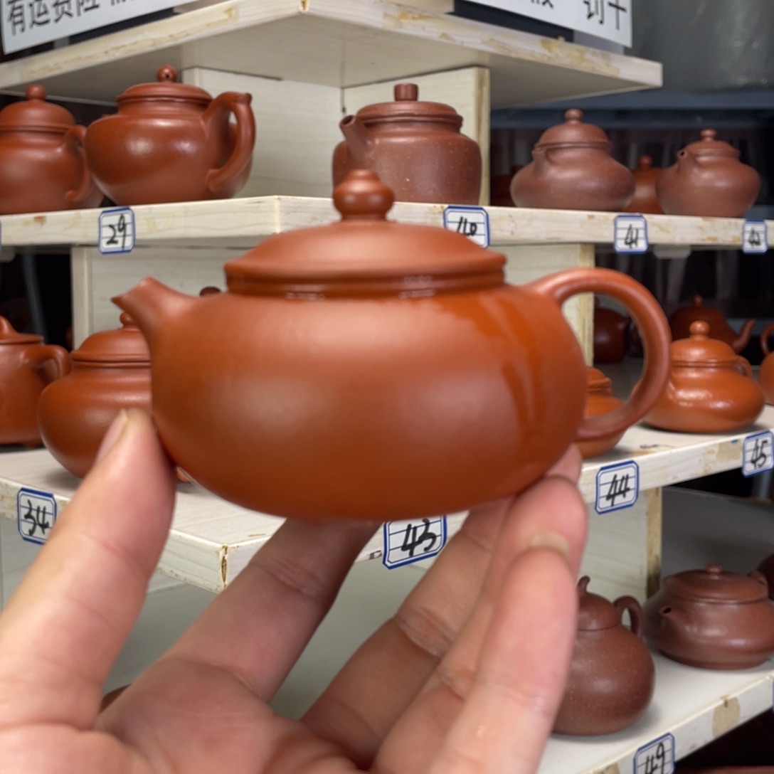 茶壶紫砂赵庄朱泥全手工140毫升
