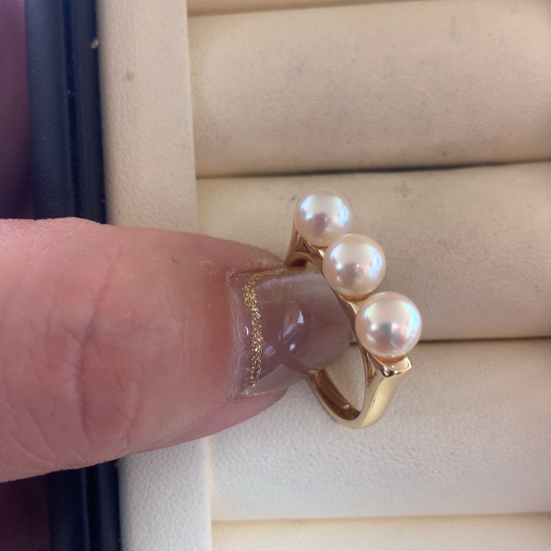 银S925镶嵌海水珍珠戒指