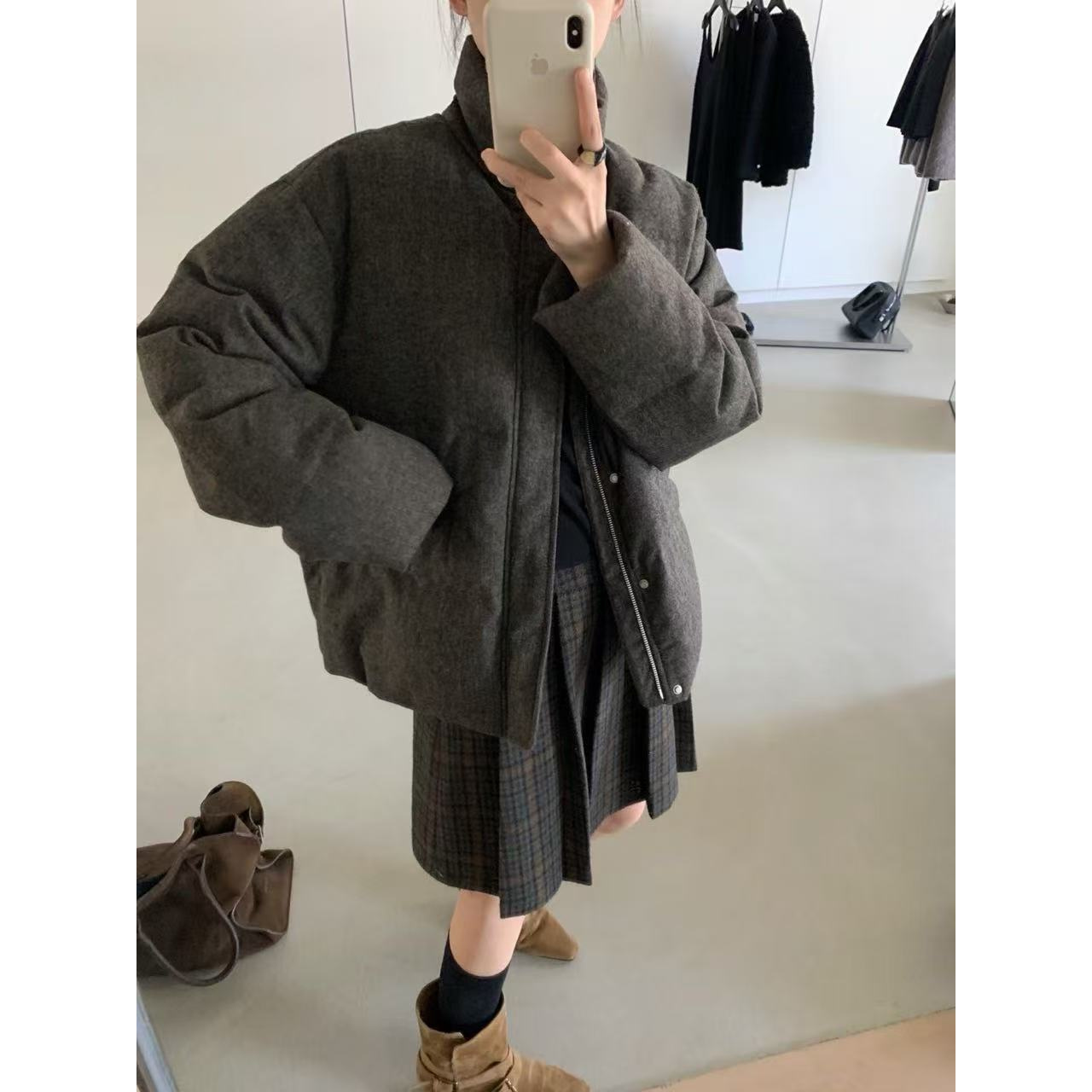 1604立领拉链羽绒服