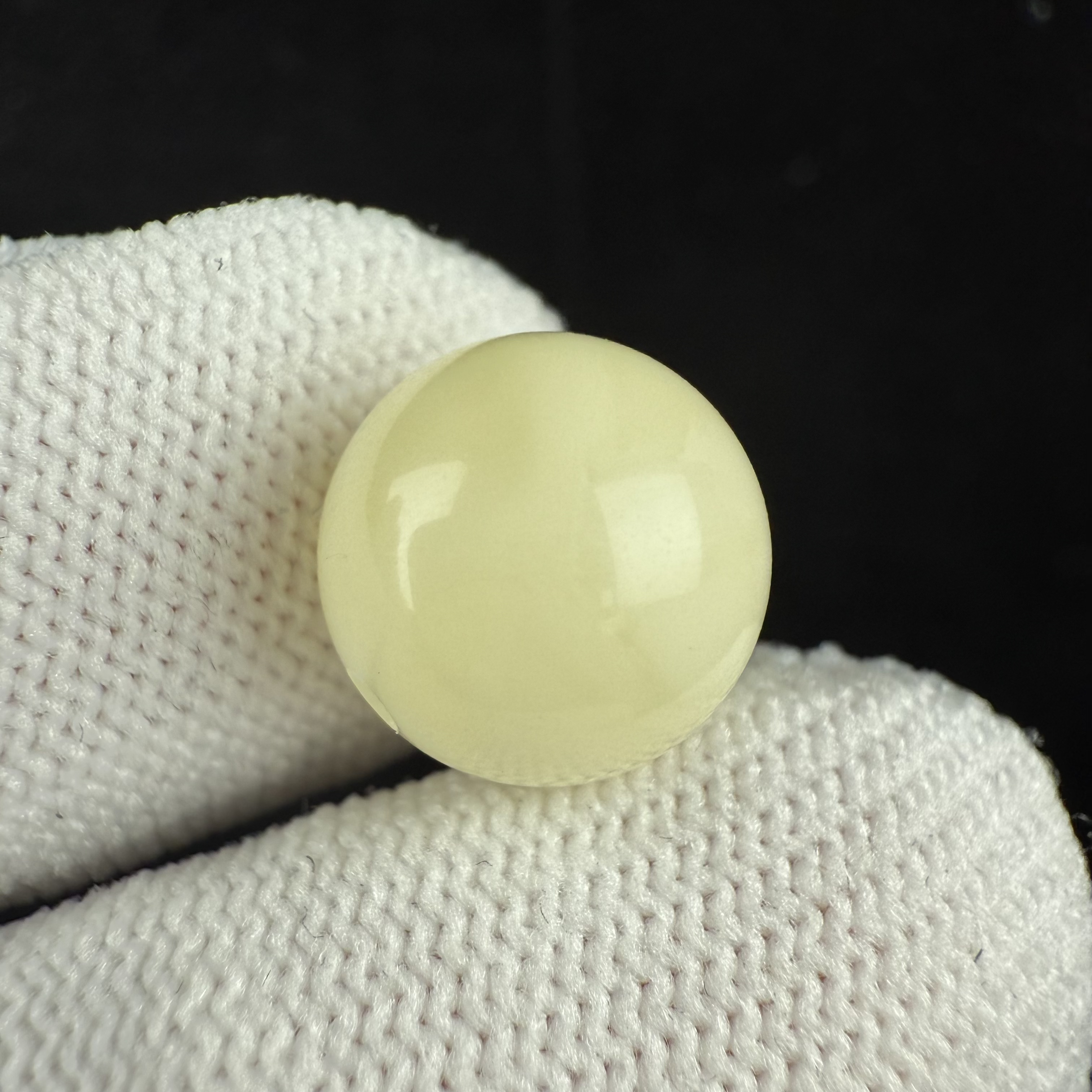 A3405天然原矿蜜蜡 白蜜圆珠10.8mm一物一图支持复检