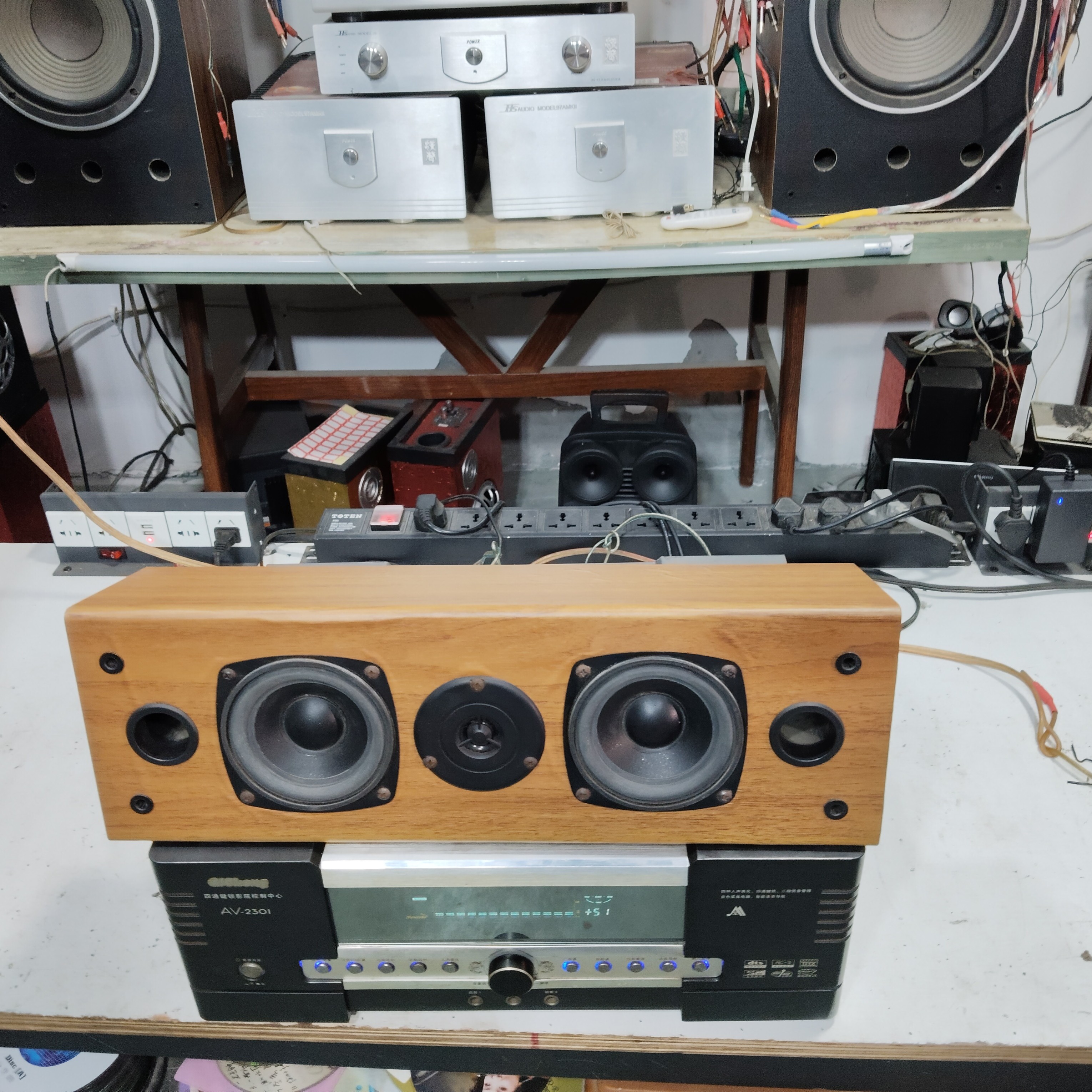 达声双四寸中置音箱一只，实物图片 不包邮价格