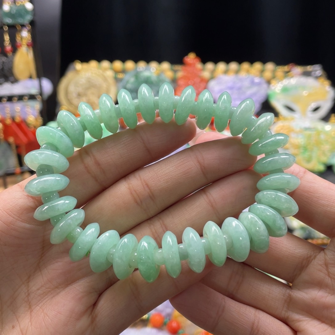 翡翠手串未镶嵌代编织