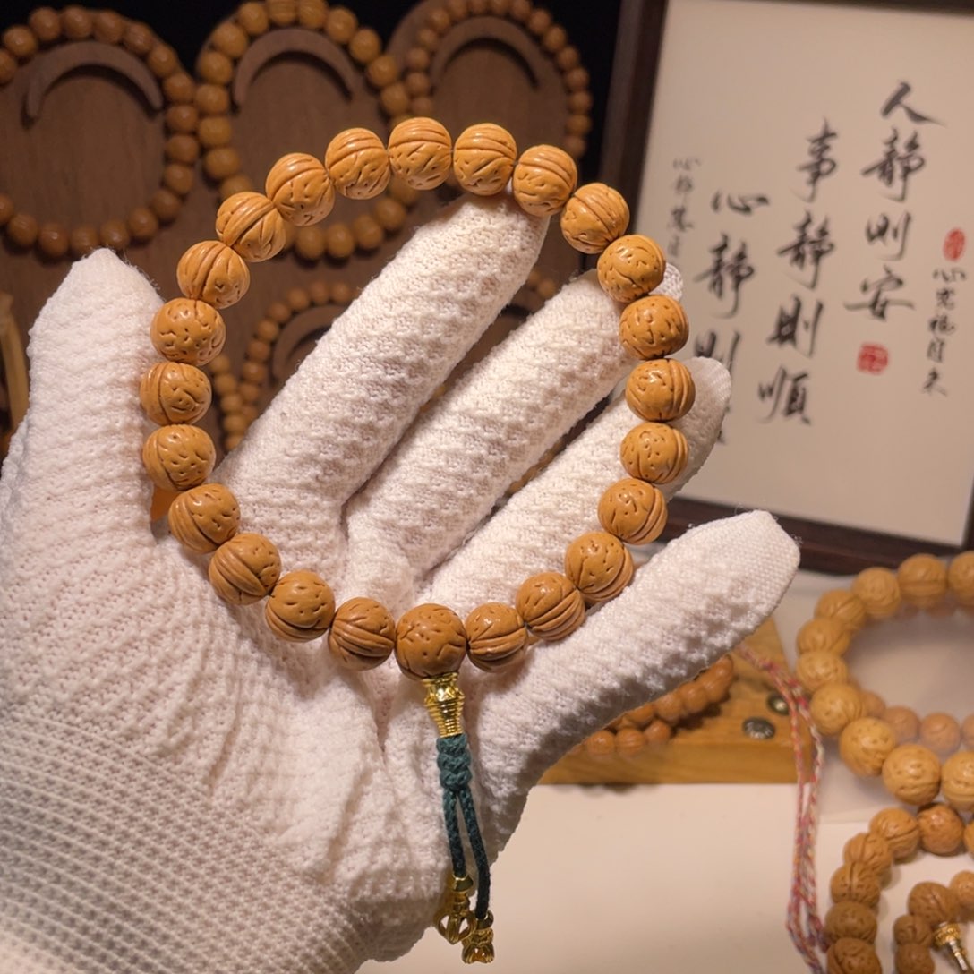 雨***墨吊坠桃核野生小桃核