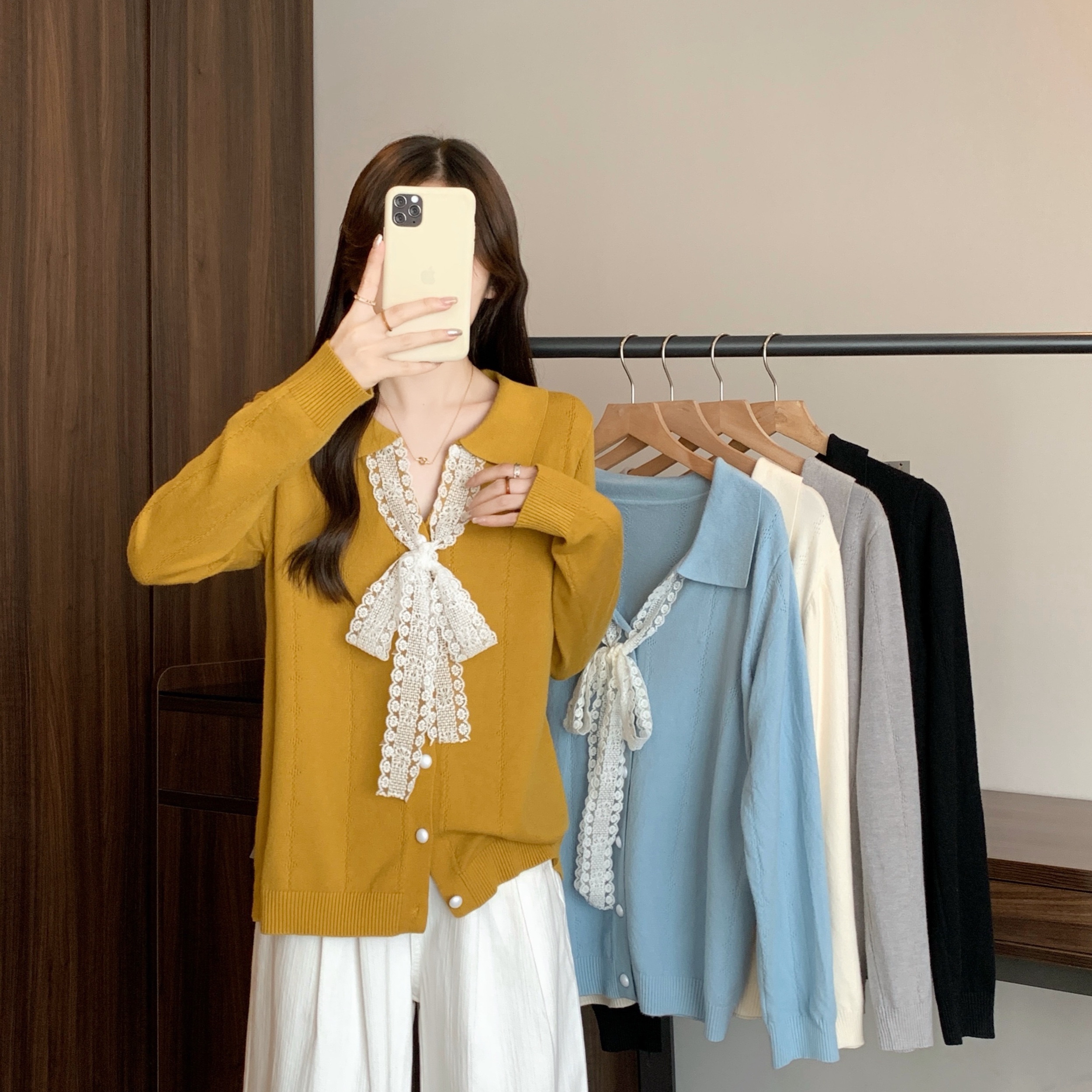 大码女装2025秋装新款时尚针织衫上衣胖mm显瘦减龄毛衣开衫70162