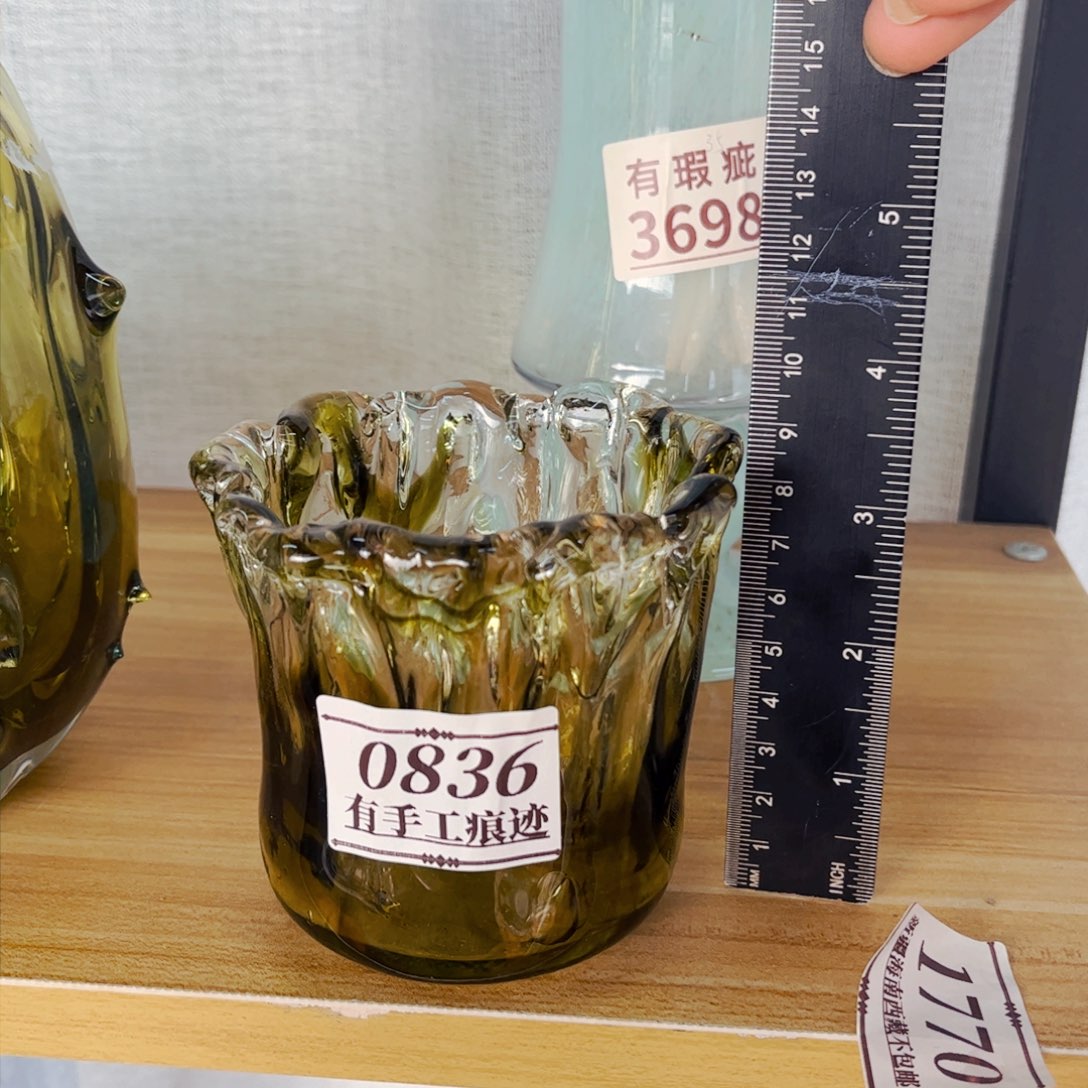 琉璃0836 有手工痕迹琉璃摆件和花瓶