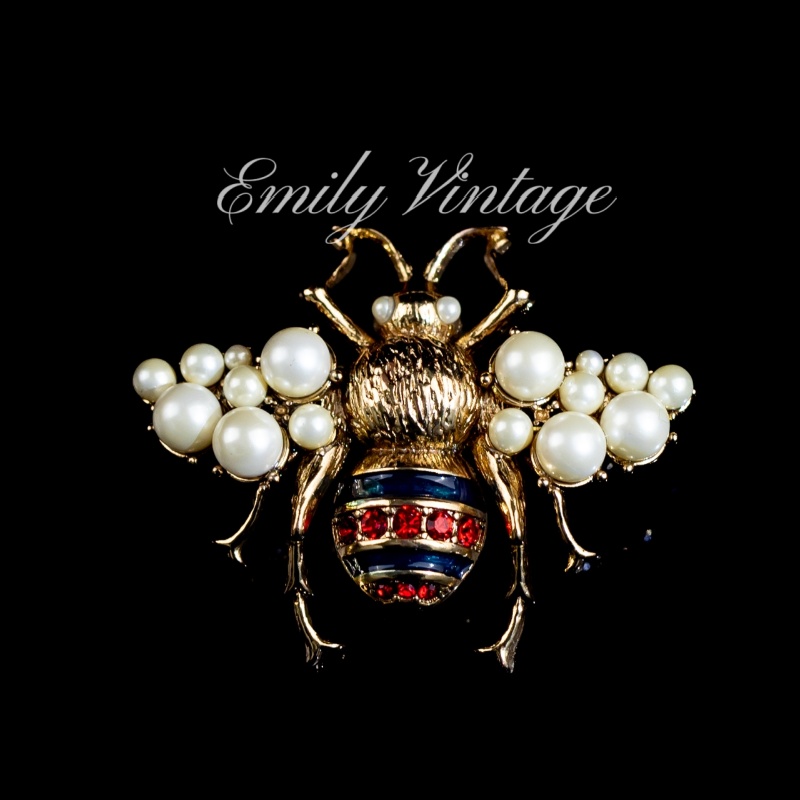 铜合金仿珍珠胸针 【2328】Emily Vintage珍藏款