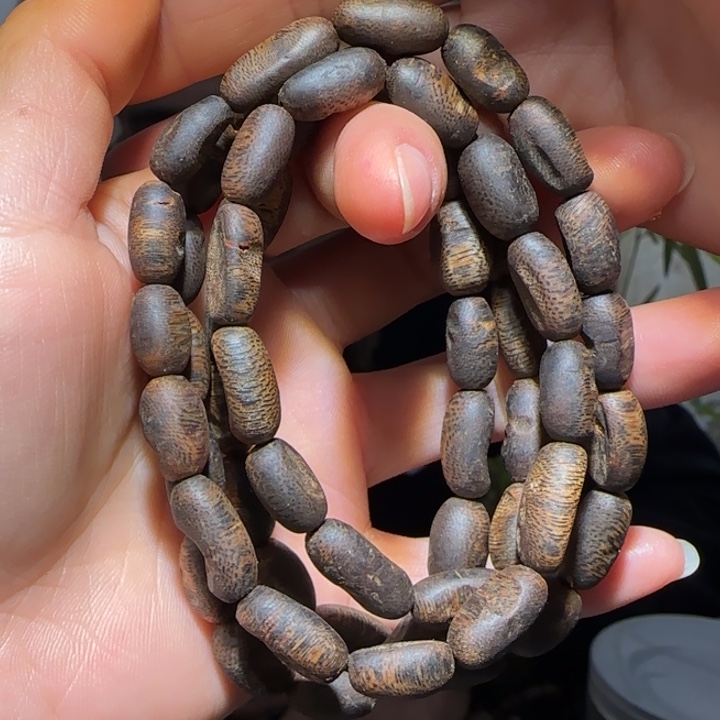 沉香手串虎斑棋沉水链子34.3克