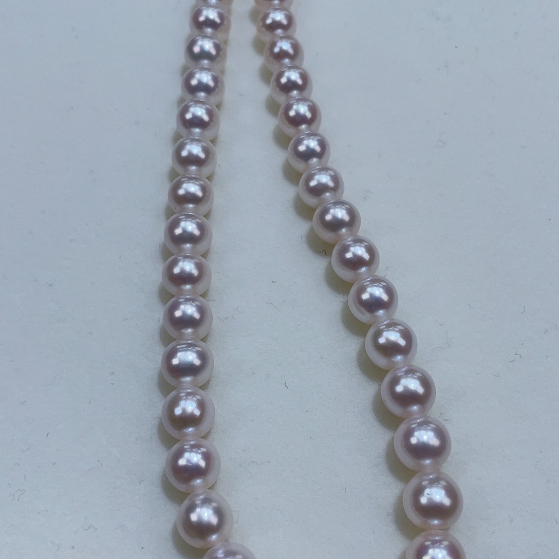 淡水珍珠颈饰银S925镶嵌7-8m天女光爆亮亮瞎眼