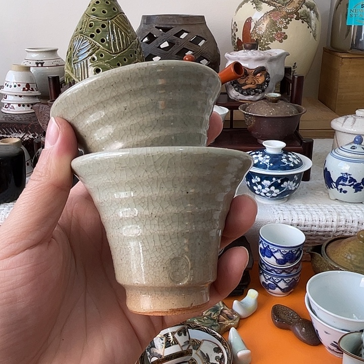 L***e瓷片好看的萩烧杯子不错