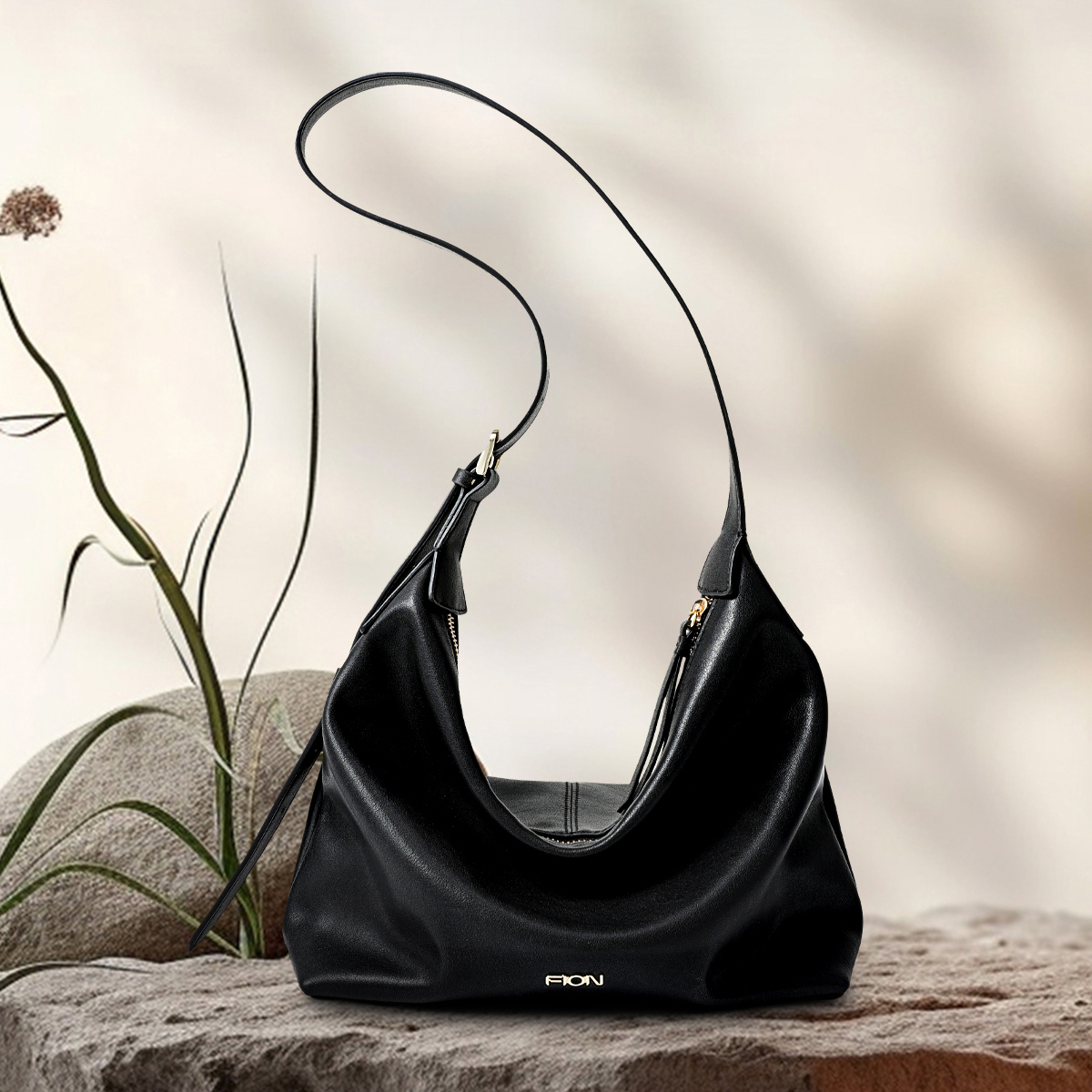 JDI菲安妮新款高级腋下软托特hobo包大容量单肩斜挎包FAAFVNG028