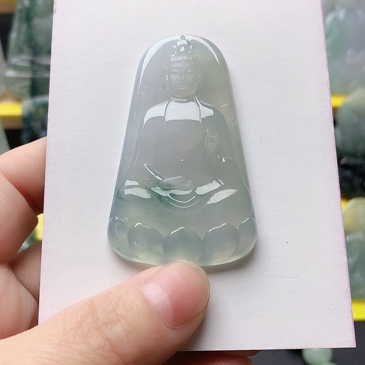 李***店翡翠未镶嵌吊坠(不含链)素衣观音